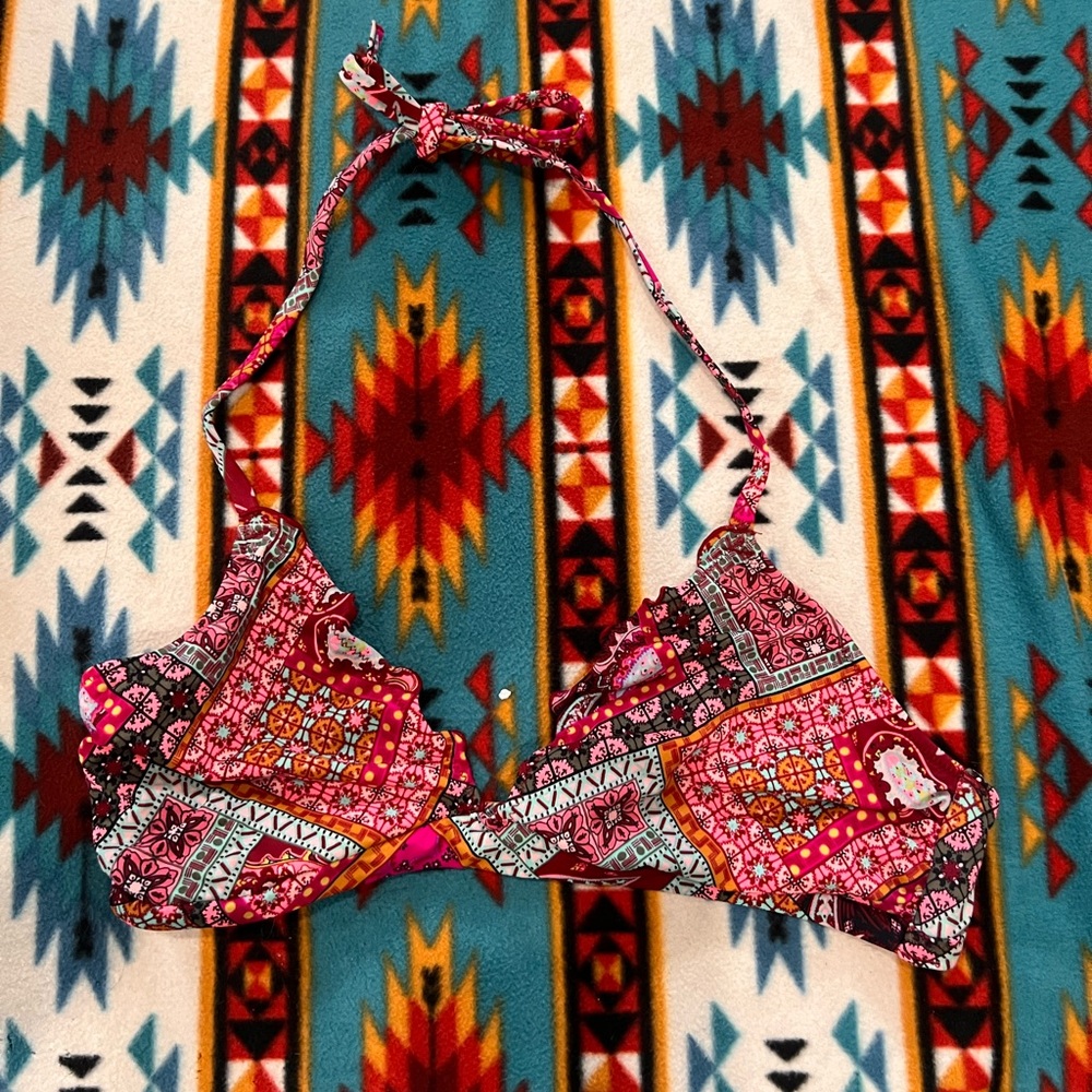 Victoria’s Secret Large Bikini Top Pink Floral